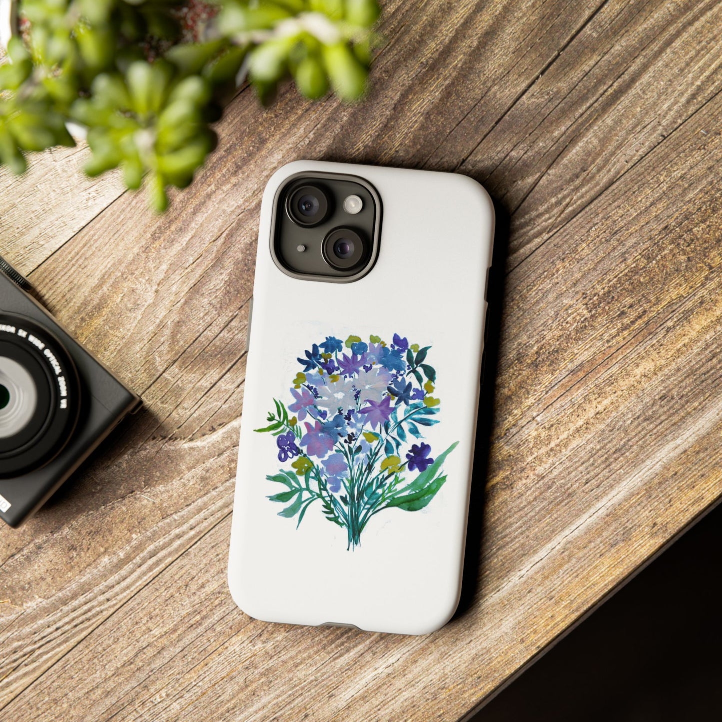 Floral Tough Case for Phone - Vibrant Watercolor Design