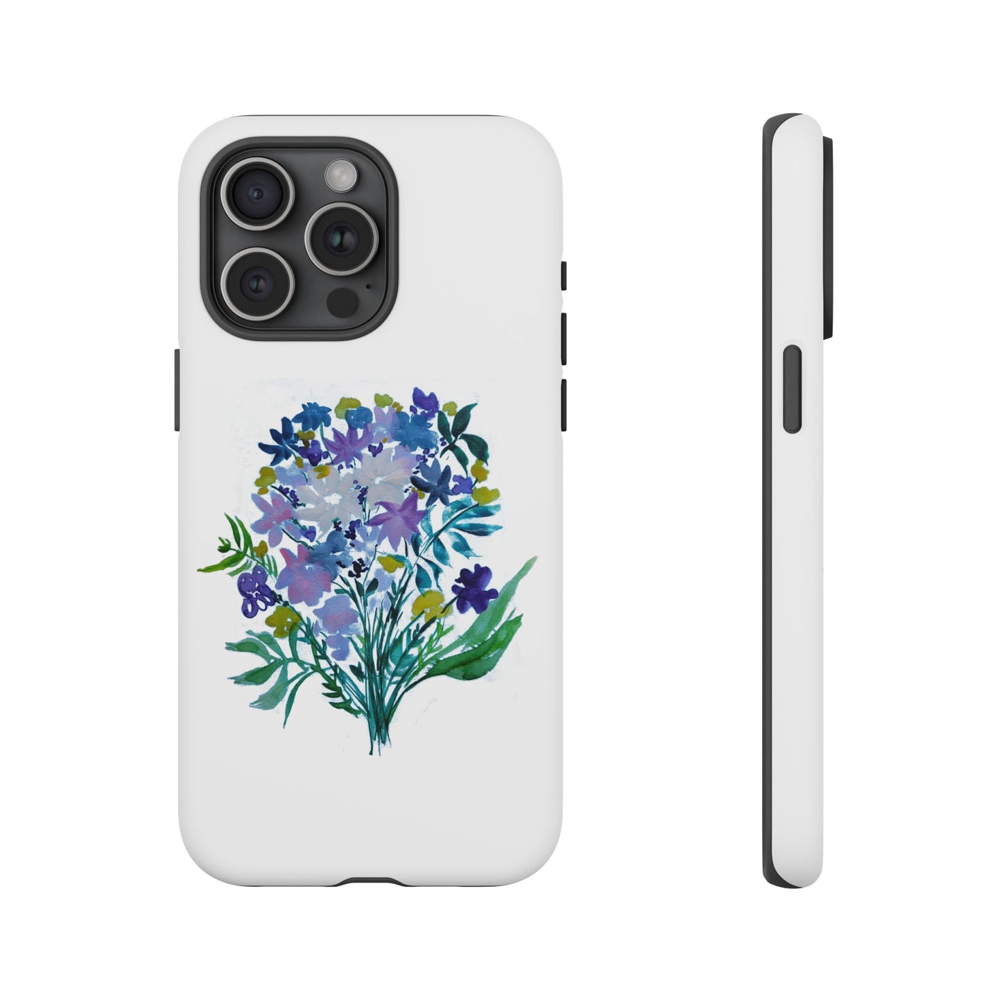 Floral Tough Case for Phone - Vibrant Watercolor Design