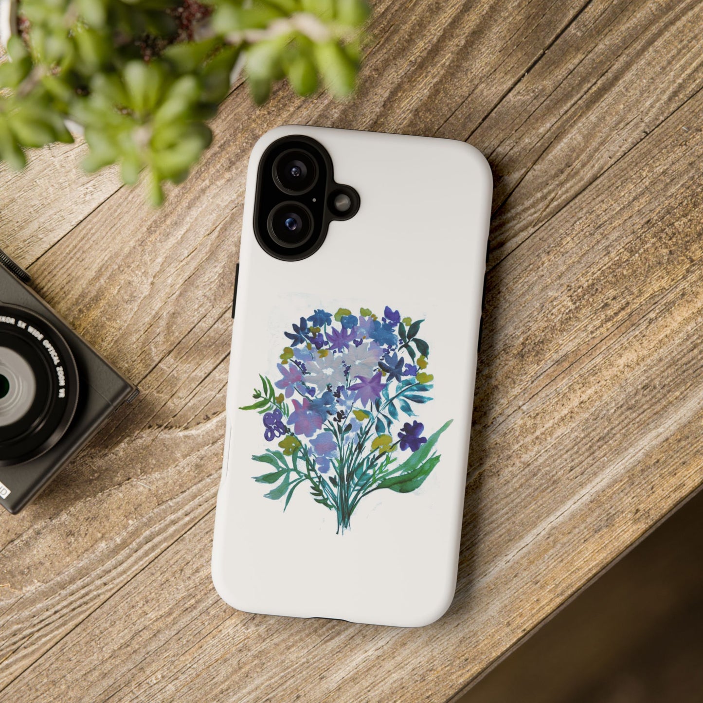 Floral Tough Case for Phone - Vibrant Watercolor Design