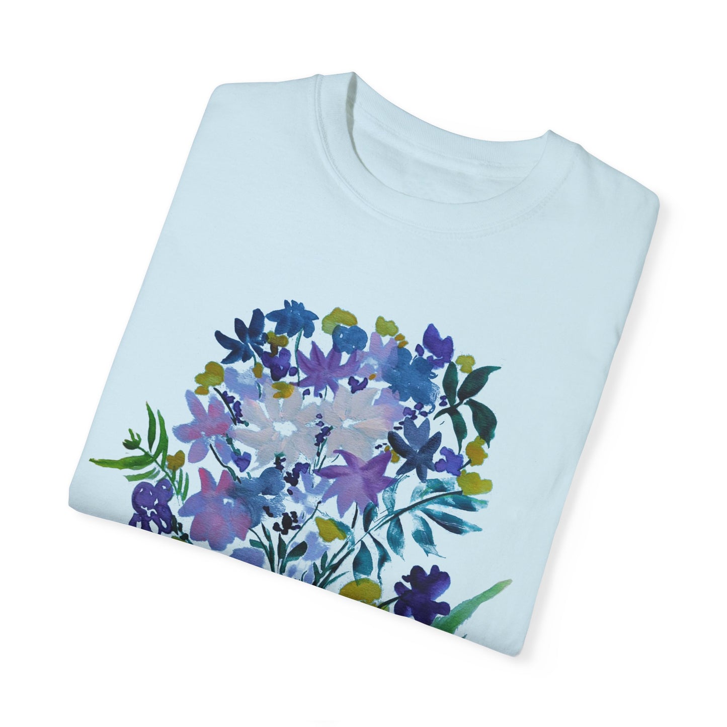 Floral Art Unisex T-Shirt - Garment-Dyed Nature Tee