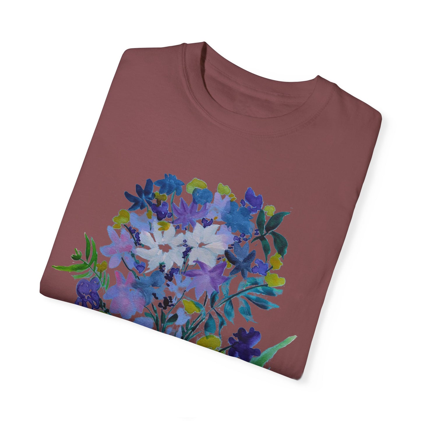 Floral Art Unisex T-Shirt - Garment-Dyed Nature Tee