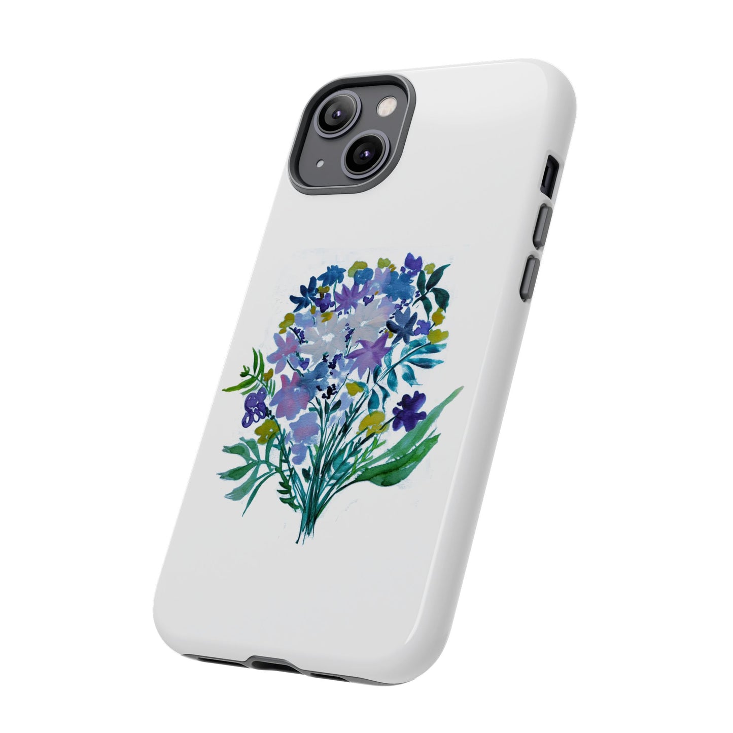 Floral Tough Case for Phone - Vibrant Watercolor Design