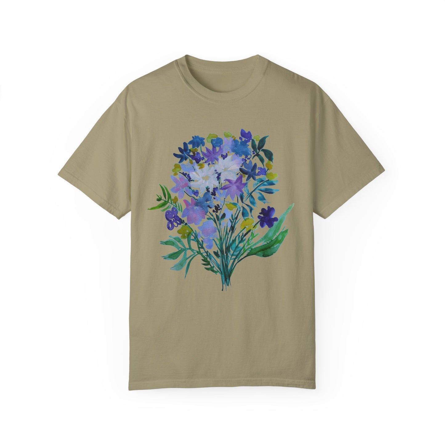 Floral Art Unisex T-Shirt - Garment-Dyed Nature Tee