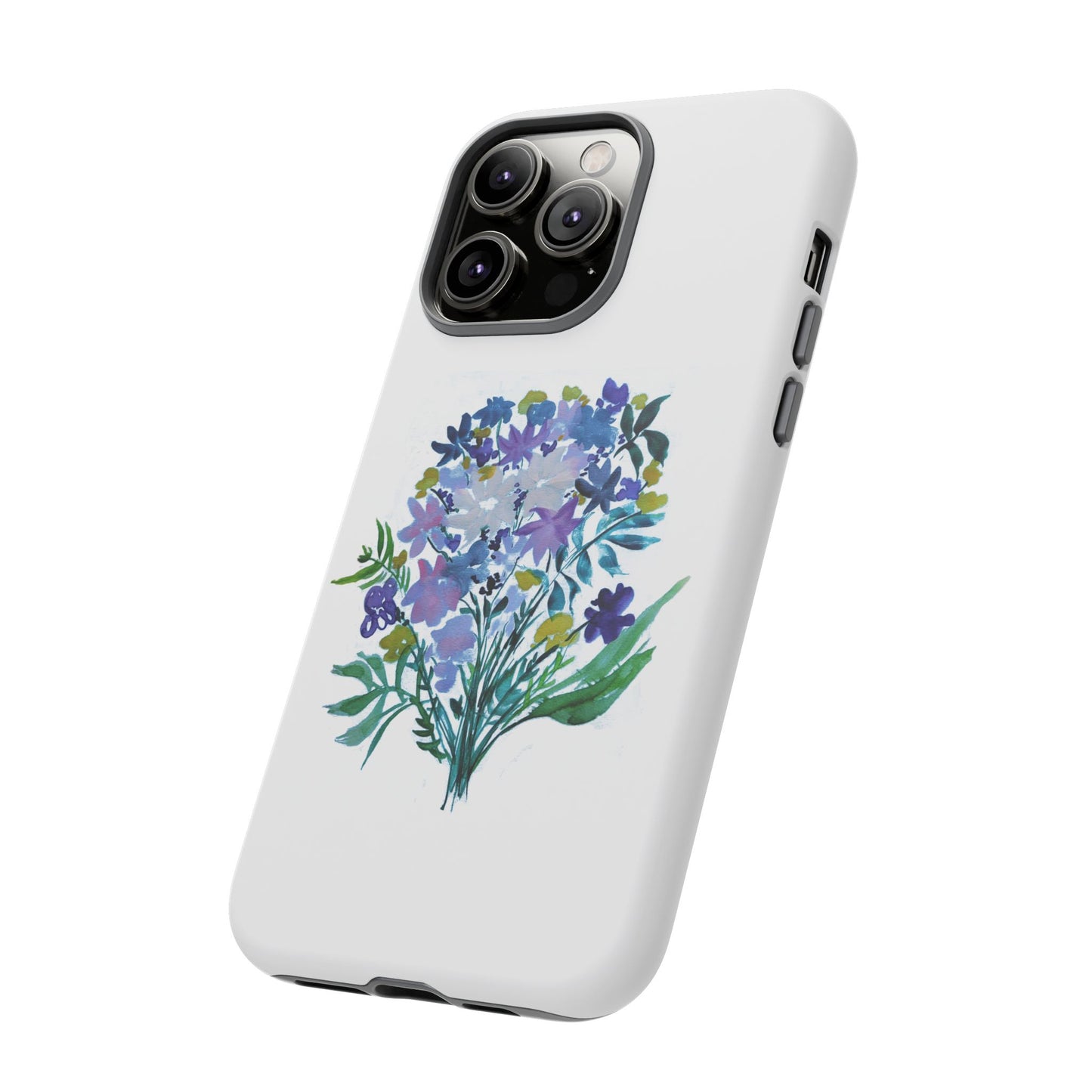 Floral Tough Case for Phone - Vibrant Watercolor Design