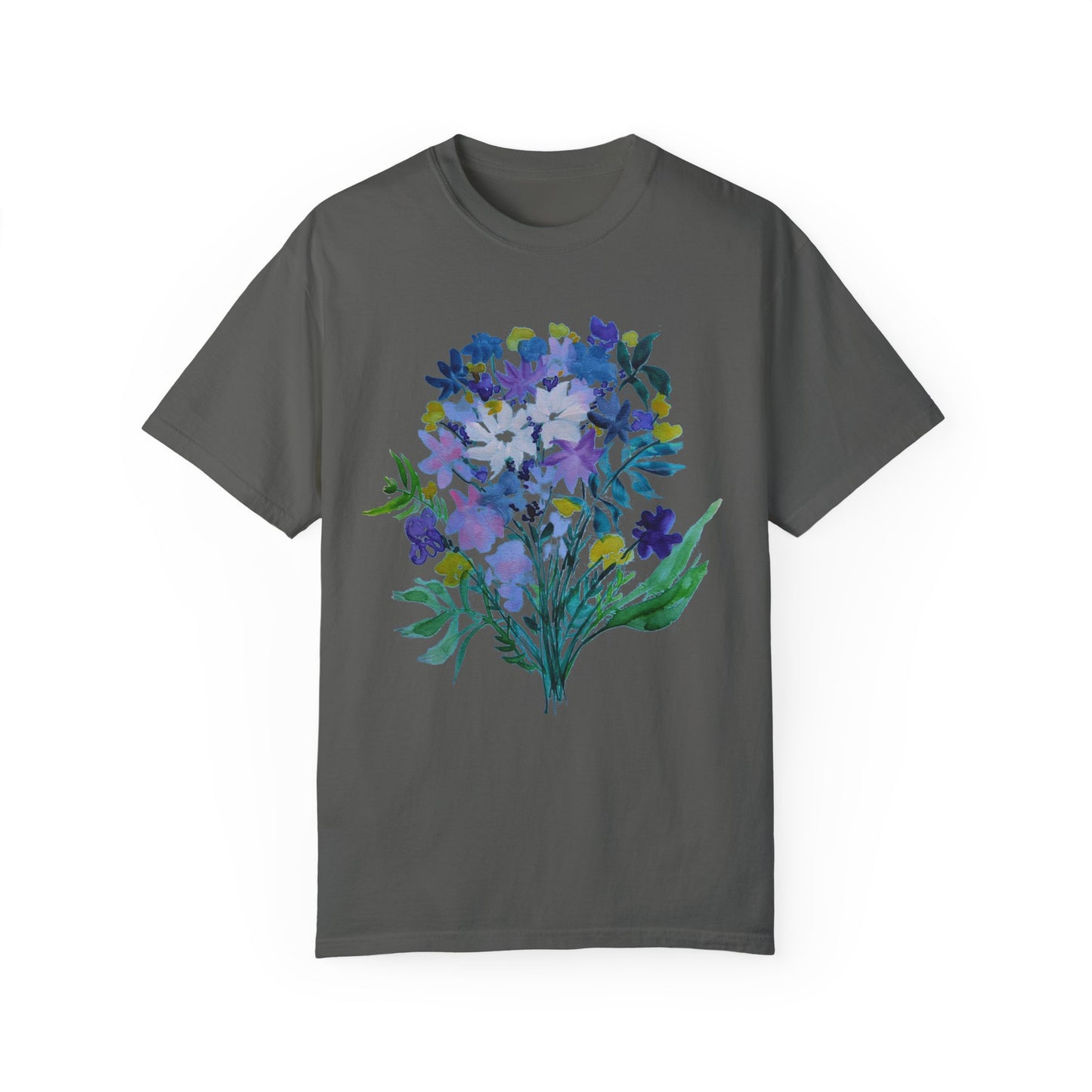 Floral Art Unisex T-Shirt - Garment-Dyed Nature Tee