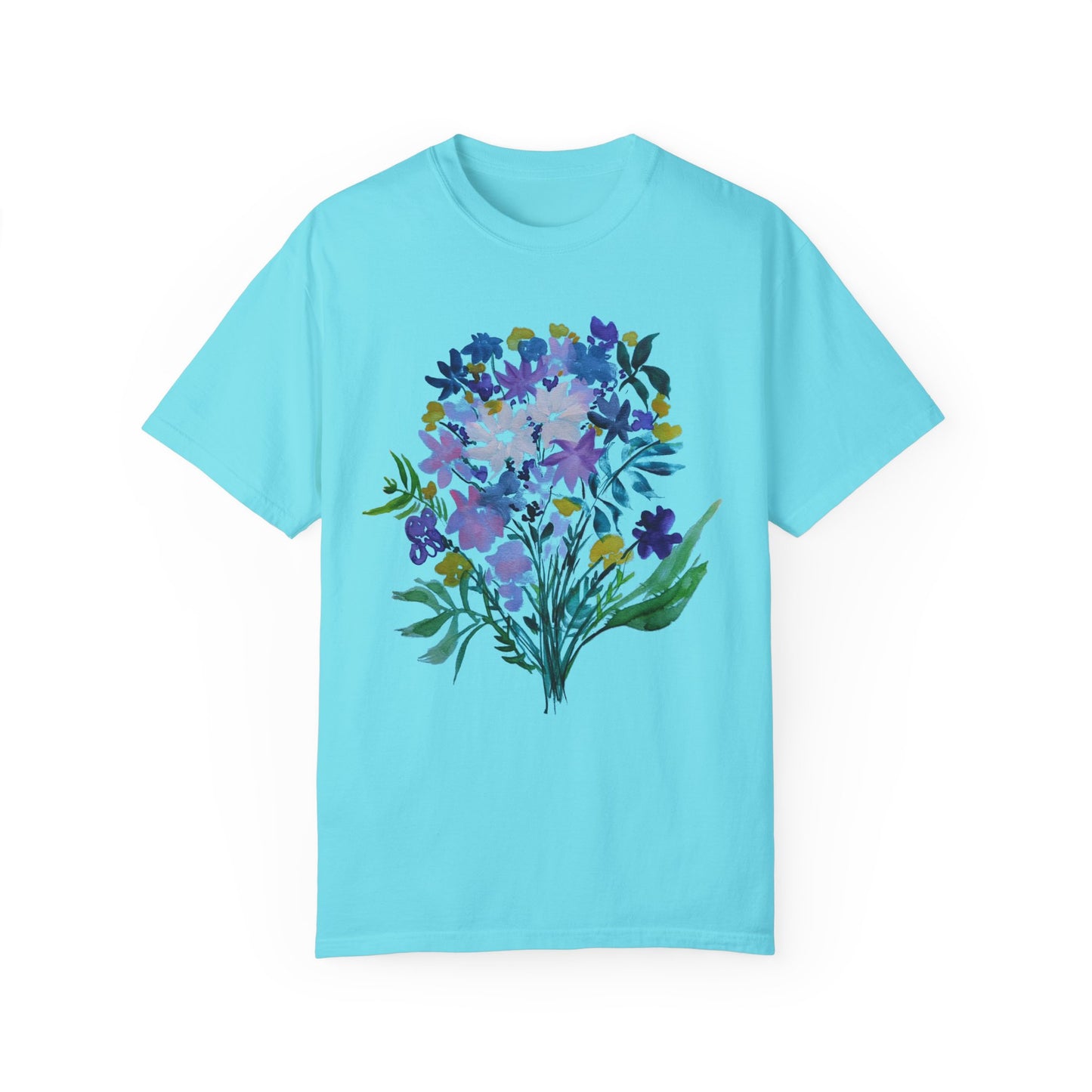 Floral Art Unisex T-Shirt - Garment-Dyed Nature Tee