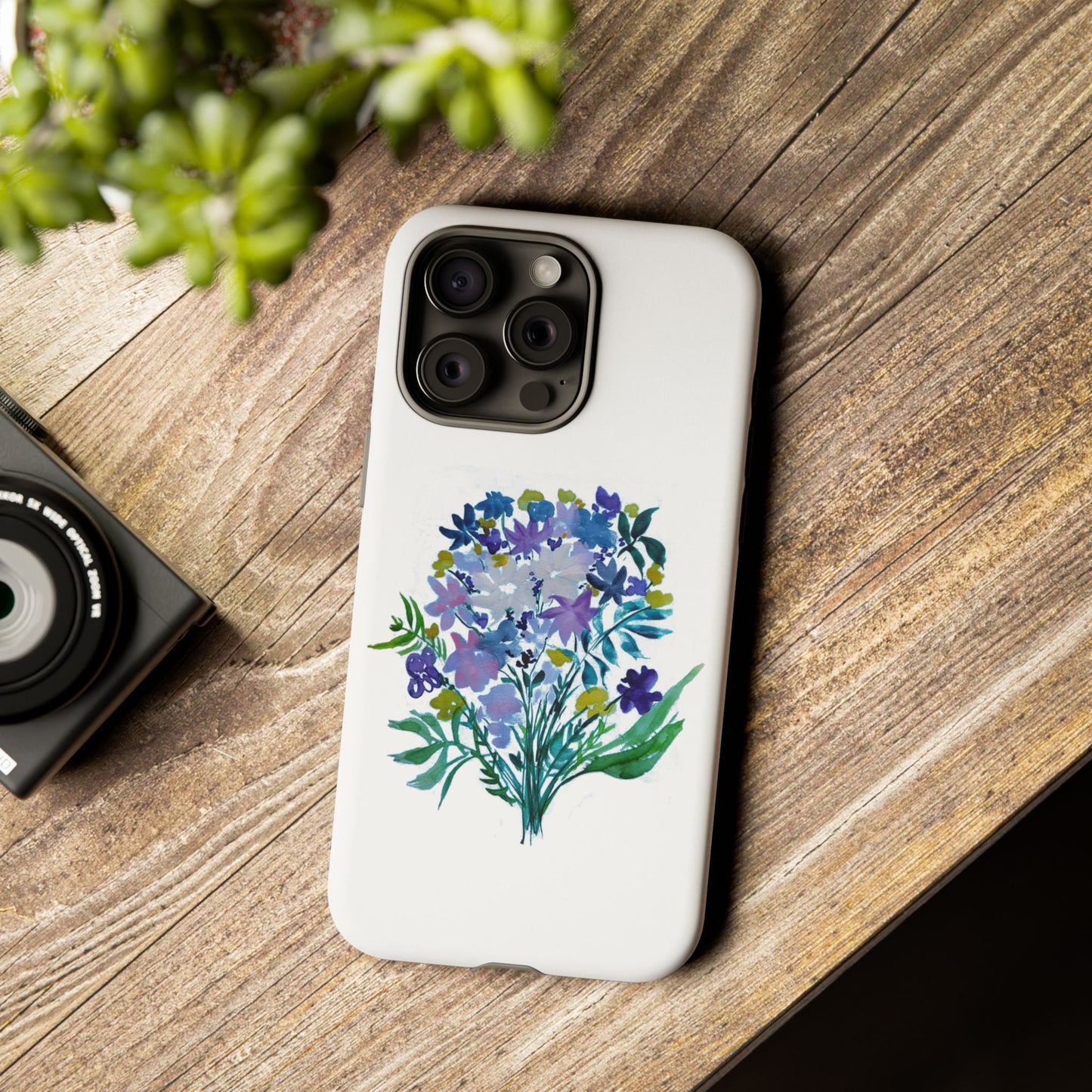 Floral Tough Case for Phone - Vibrant Watercolor Design