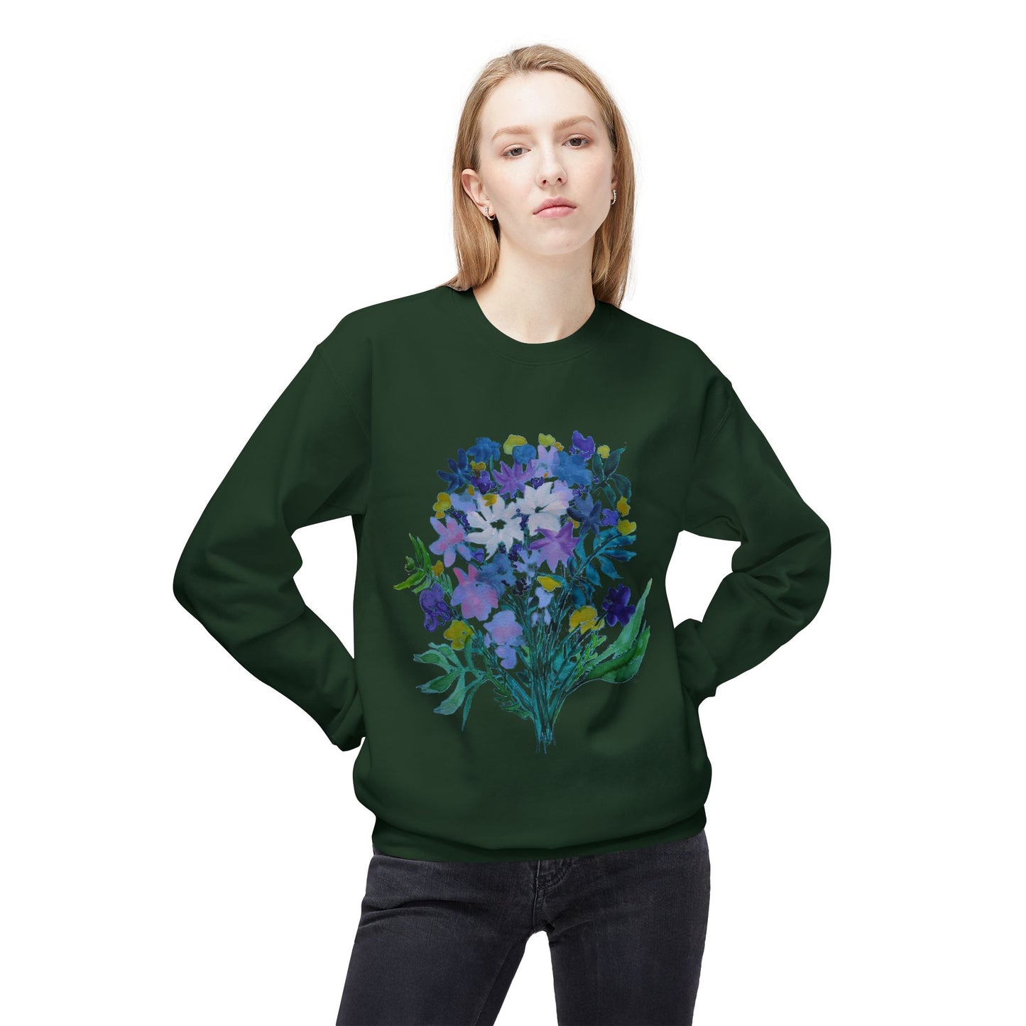 Crewneck Sweatshirt - Cozy Midweight Fleece for Spring