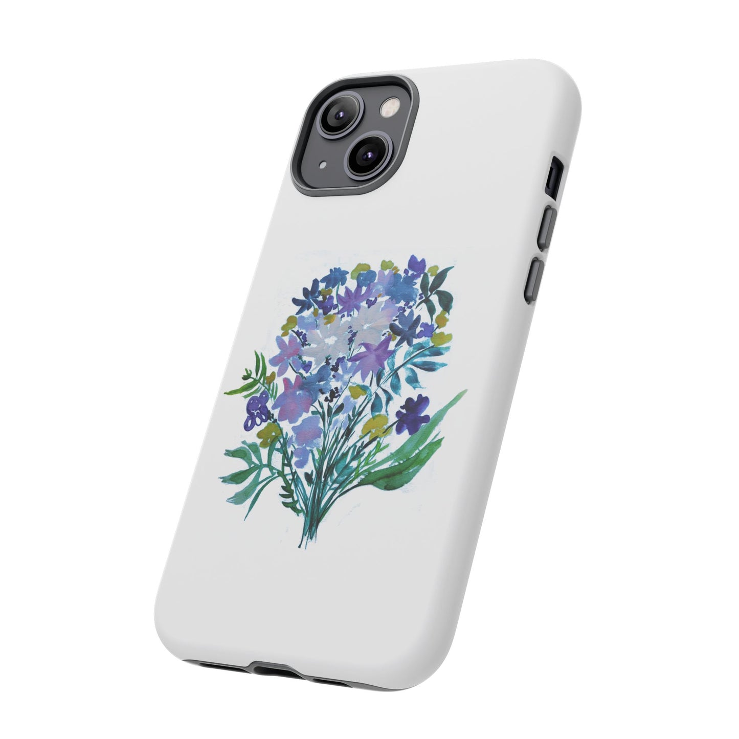 Floral Tough Case for Phone - Vibrant Watercolor Design