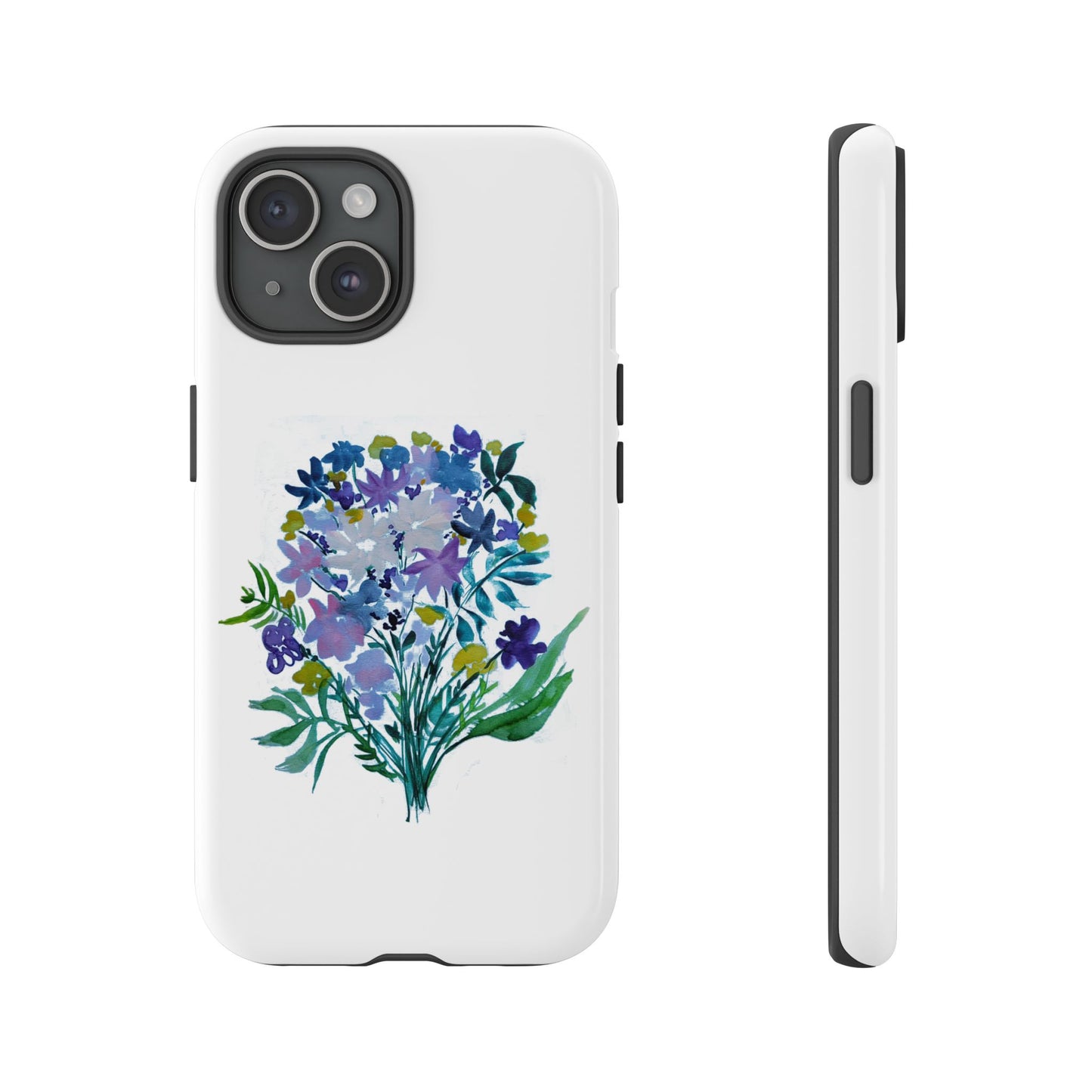 Floral Tough Case for Phone - Vibrant Watercolor Design