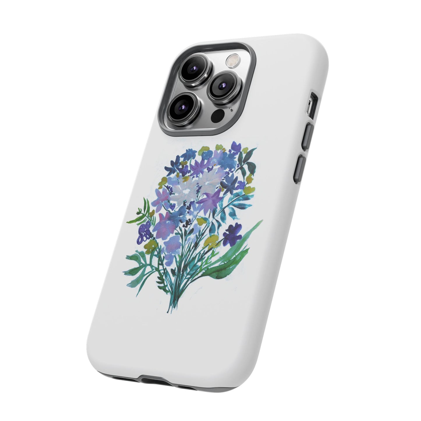 Floral Tough Case for Phone - Vibrant Watercolor Design
