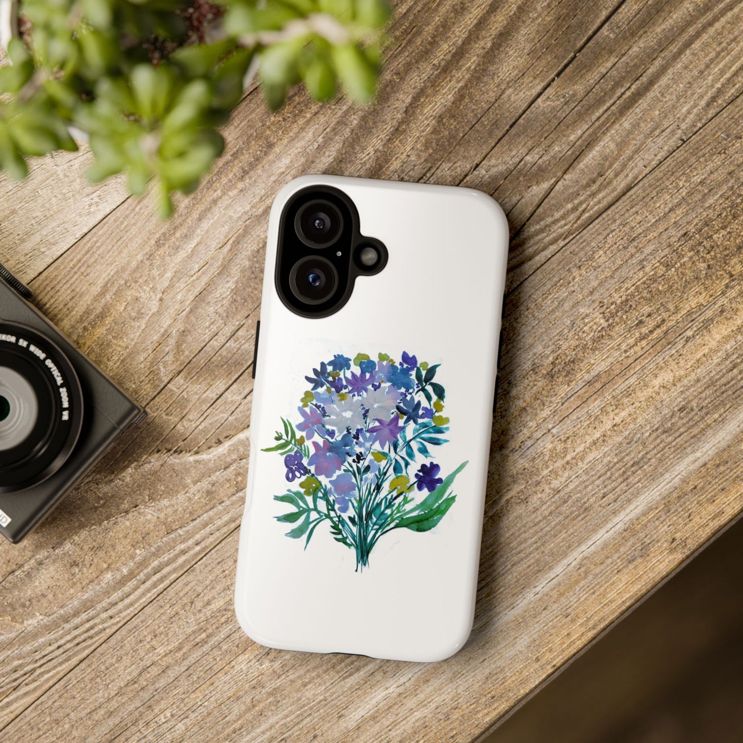 Floral Tough Case for Phone - Vibrant Watercolor Design