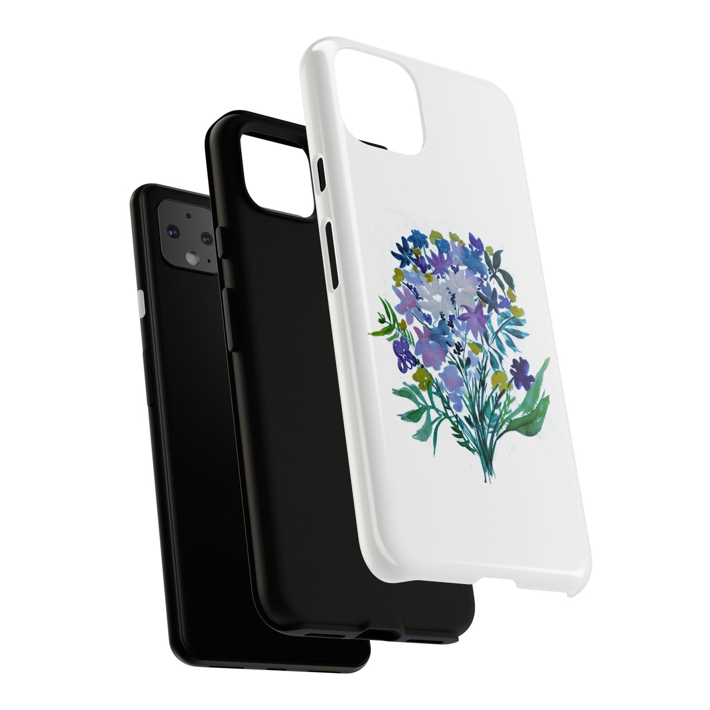 Floral Tough Case for Phone - Vibrant Watercolor Design