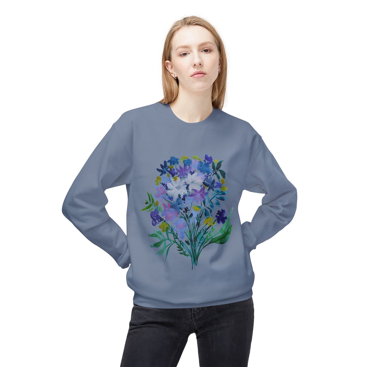 Crewneck Sweatshirt - Cozy Midweight Fleece for Spring