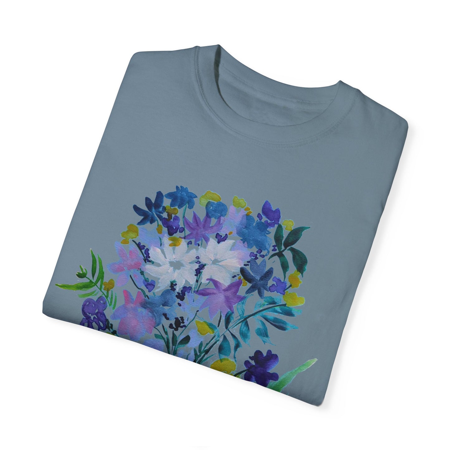 Floral Art Unisex T-Shirt - Garment-Dyed Nature Tee